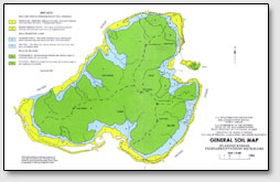 Карта острова Косрае [Kosrae], возле восточного побережья которого находиться островок Лелу [Lelu].