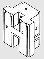 Схематический чертёж одного строительного элемента Пумапунку.