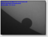 Транзит Венеры по диску солнца. Время 7.35.22 MESZ (снимки Кипенхойровского института солнечных исследований г. Фрайбург, Германия)