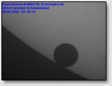 Транзит Венеры по диску солнца. Время 7.39.19 MESZ (снимки Кипенхойровского института солнечных исследований г. Фрайбург, Германия)